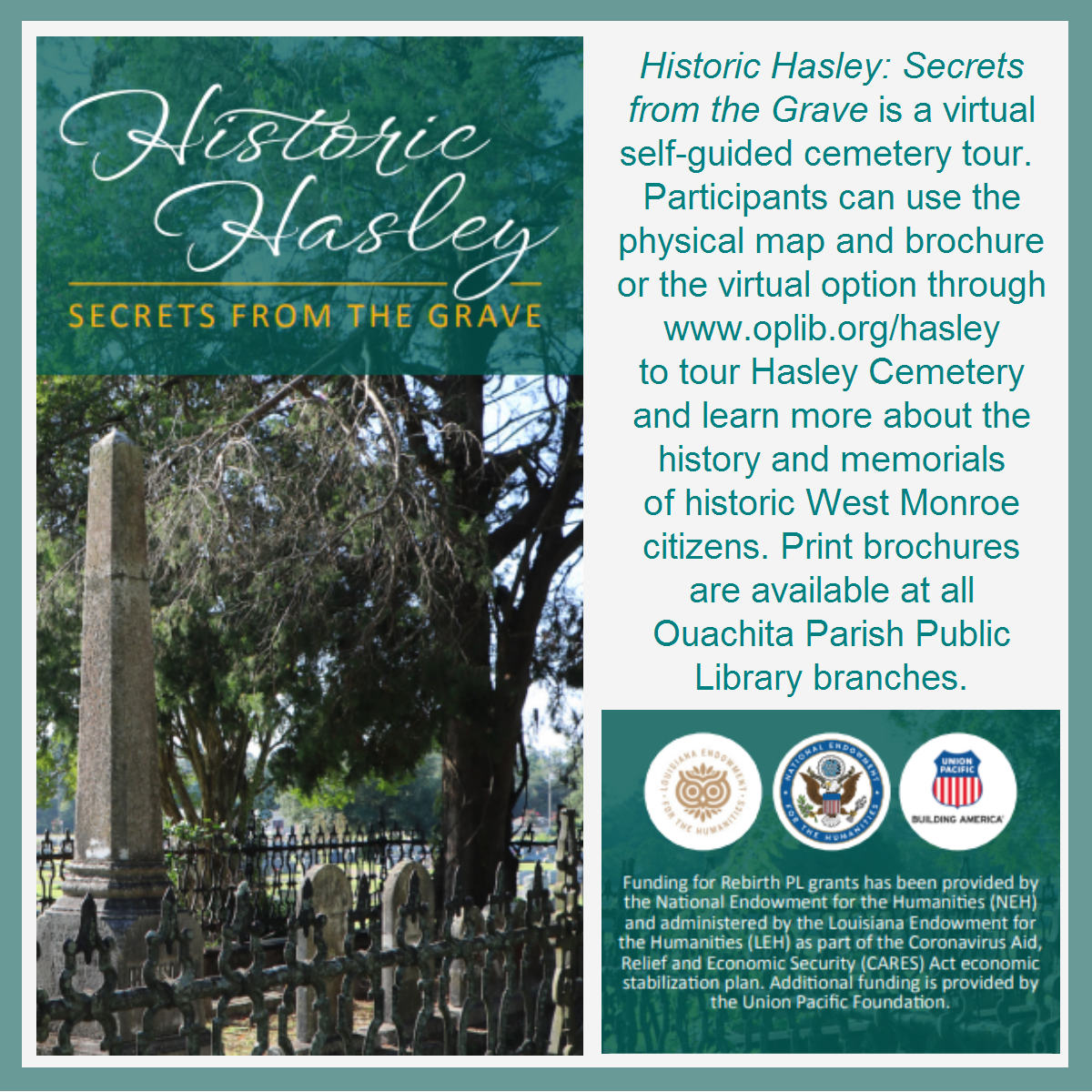 Image from the Hasley Cemetery Tour Brochure